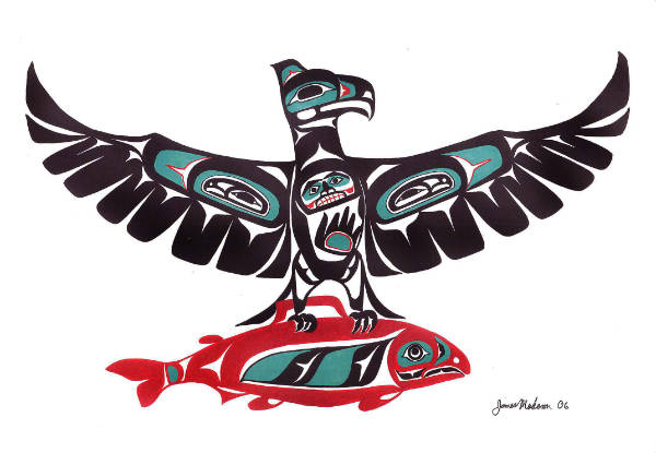 Eagle and Salmon